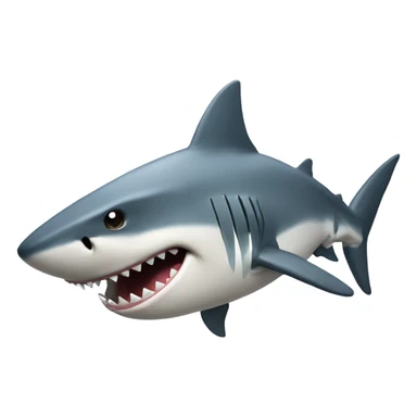 Shark which is very disgusted and looking at you like a shit  sticker