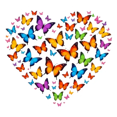butterflies in my heart sticker