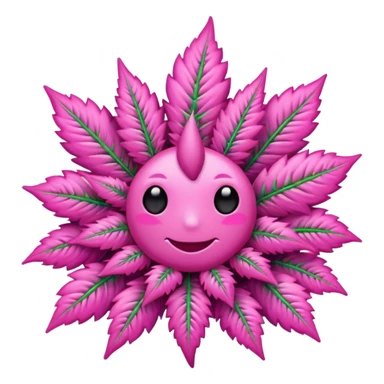 pink weed sticker