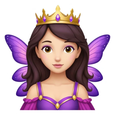 royal purple and pink buttery fairy brunette combined sticker