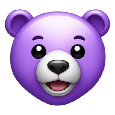cute-purple-bear-with-square-smile-one-eye-patch sticker