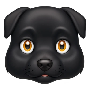 black dog black eyes sticker