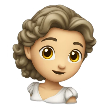 fille châtain qui fait un dab sticker