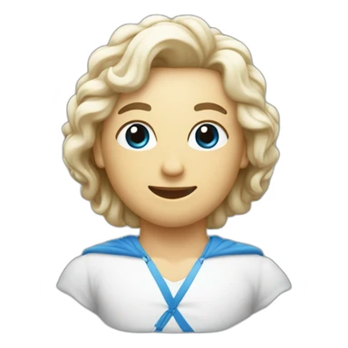 Iemand met blauw hesje blobden sticker