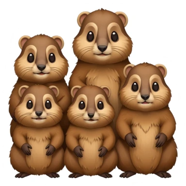 famille de marmotte sticker