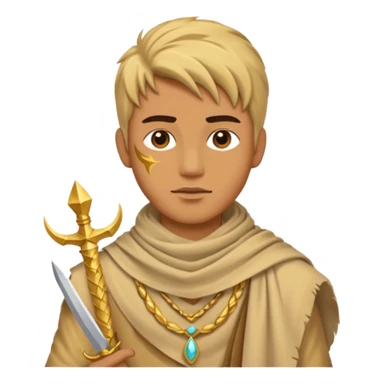 Desert Prince – sand scarf + gold dagger,Golden Princes. sticker