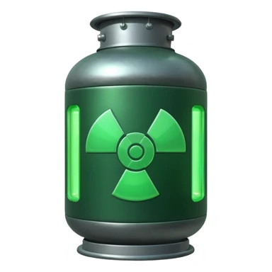 create a very realistic nuclear reactor in green color sticker