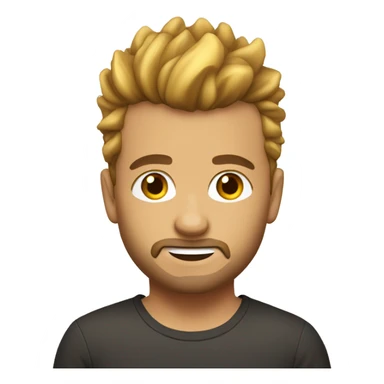 European, golden Mohawk hairstyle, beard stubble, boy, young man. sticker