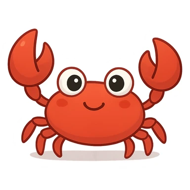 cute young crab, variation 2 sticker