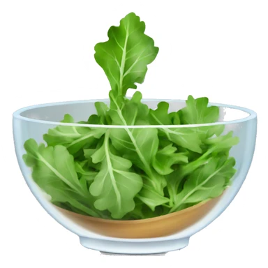 arugula salad with glass bowl sticker