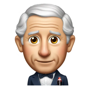 Prince Charles drinking coca cola sticker