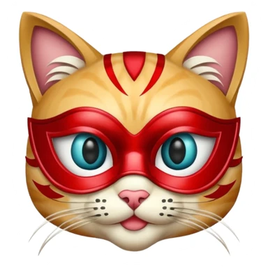 cat with masquerade mask sticker