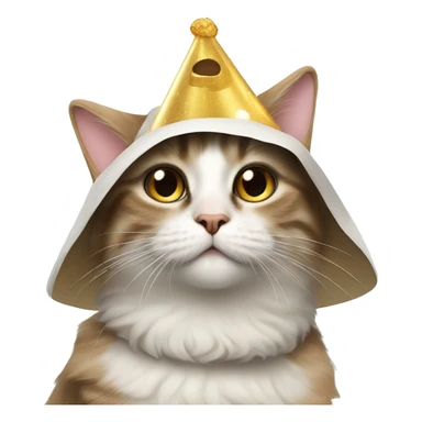 cat wearing a birthday hat at a star wars birthday party sticker