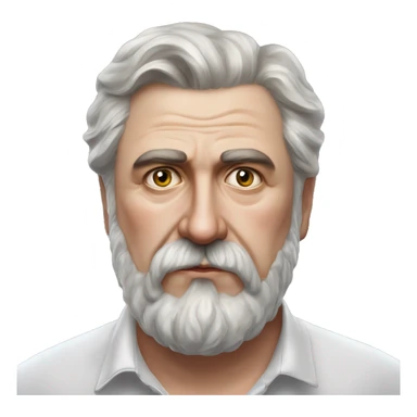 Russian writer Alexander Kuprin Photorealism A plump serious man of Slavic appearance with Small eyes with beard and mustache, with a  short haircut, big detailed face, wrinkled face sticker