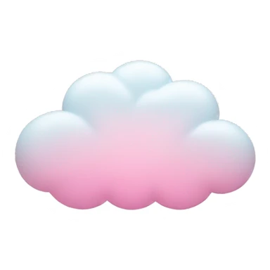 a cloud with light pink hearts around it sticker