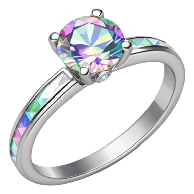 glitter white diamond married ring sticker