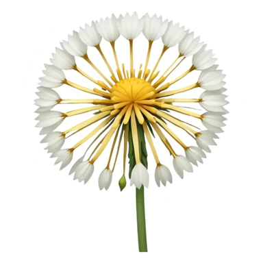 Dandelion flower emoji in white colour looks aesthetic edit better different styles types  sticker