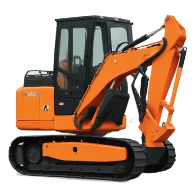 Orange hitachi Escavator  sticker