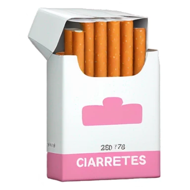 baby pink pack of cigarettes wrapped in a white bow  sticker
