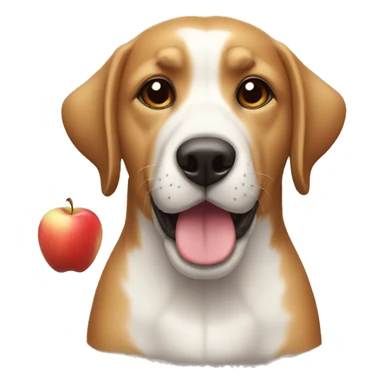 Perro y manzana  sticker