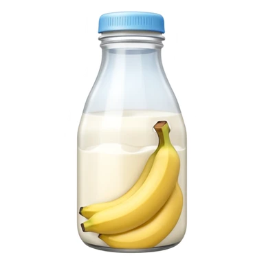 baby Milk bottle with banana tag sticker