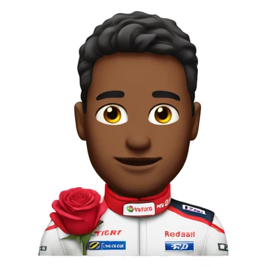 F1 driver with rose  sticker
