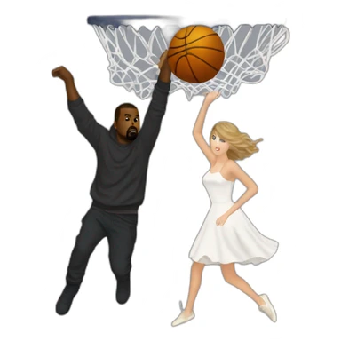 Kanye West dunking on Taylor Swift sticker