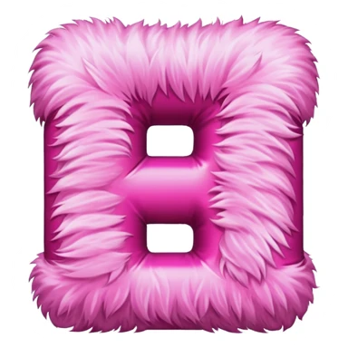 Pink T Letter in Fur sticker