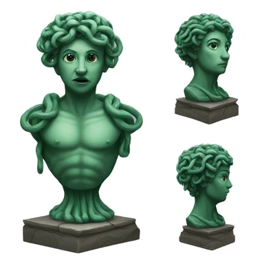 medusa as a statue sticker