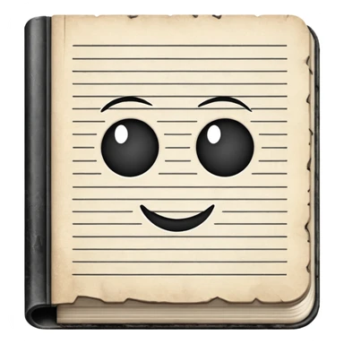 MONOCHROME WRITTEN PAPER BOOK sticker