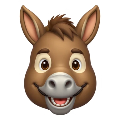 laughing donkey with a mustache sticker