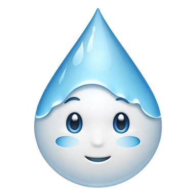 Gota de agua pero en lugar de azul que sea blanca sticker