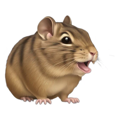 Yawning Degu sticker