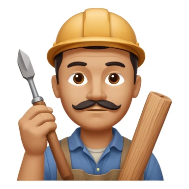 wood carving carpenter portrait, head and shoulders only, carving wooden figure with chisel, wood shavings visible, focused craftsman expression, artisan workshop vibe, 3D cartoon style, mobile game icon style, clean background, no text, no watermark
 sticker