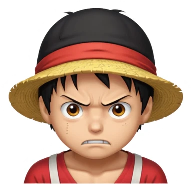 Luffy from one piece make it angry  sticker