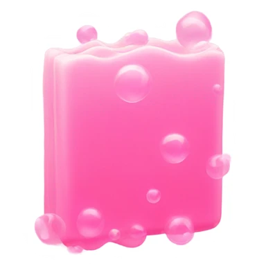 Pink bar of soap with pink bubbles ascending up sticker