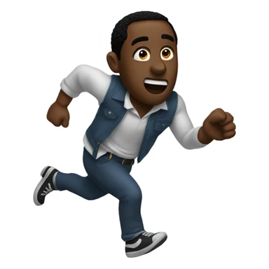 Diddy running away sticker