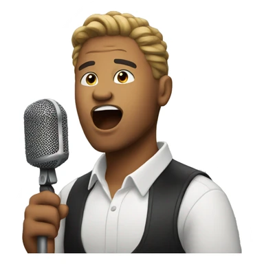 a person who is singing sticker