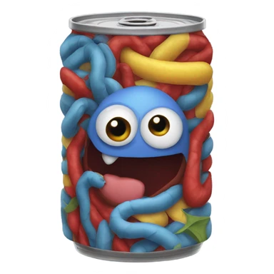 Can of superhero worms sticker