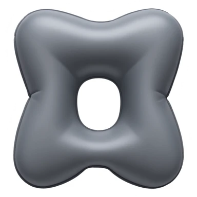 A compact inflatable travel pillow with a sleek surface and adjustable firmness. sticker