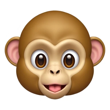 monkey sticking out tongue shy sticker