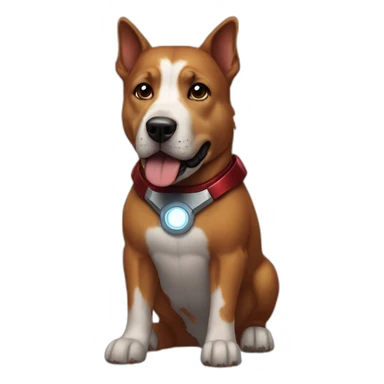 iron man, dog sticker