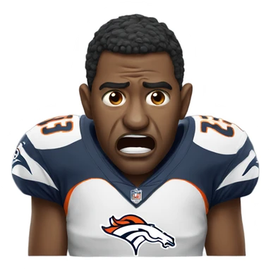 Broncos fan crying sticker