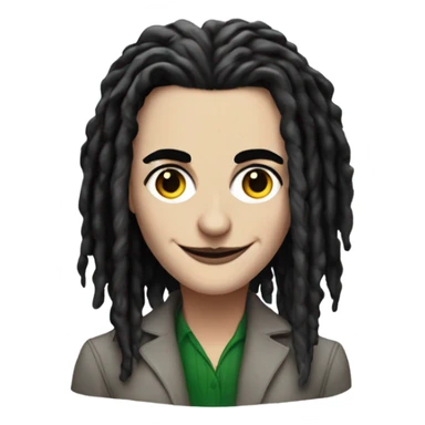 joaquin phoenix Joker as a female, black dreadlocks sticker