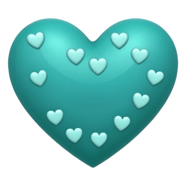 Teal heart with little hearts and Alana wording sticker