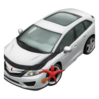 Car with jordans 4 sticker