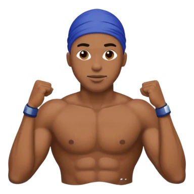 swimmer black man sticker