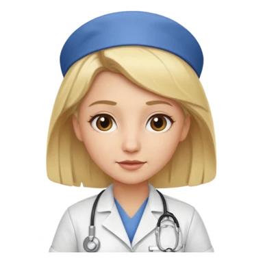 Hot nurse blonde wild short hair sticker