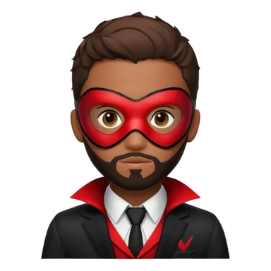 Miles Morales with beard, eye mask, low fade sticker