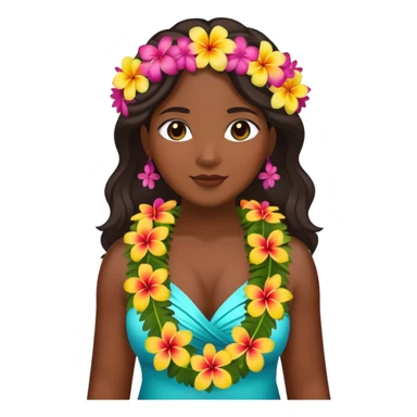 Full bodied Beautiful Hawaiian woman sticker
